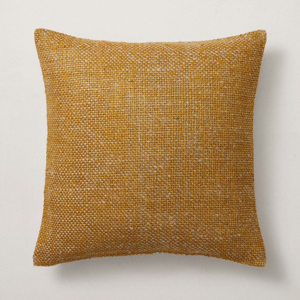Two Tone Chunky Linen Cushion Cover West Elm UK